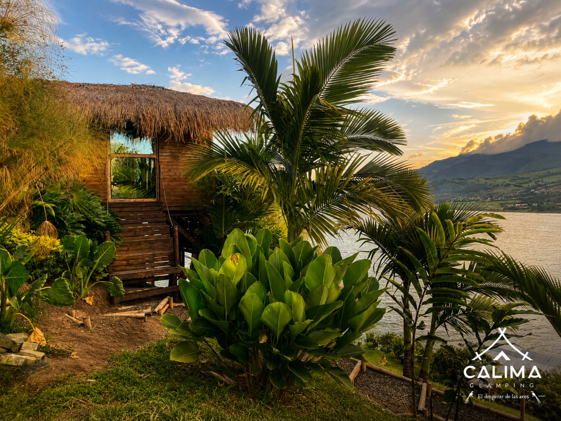 Cabaña Mantarraya rodeada de naturaleza y con vista al Lago Calima